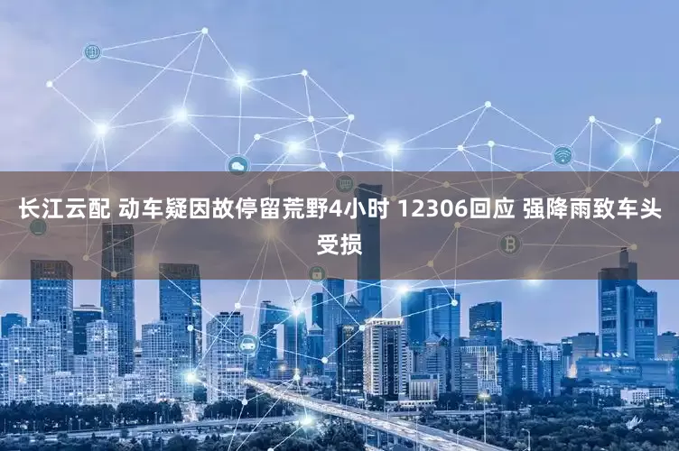 长江云配 动车疑因故停留荒野4小时 12306回应 强降雨致车头受损
